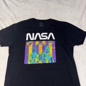 NASA Black Tee with Colorful Astronaut Design